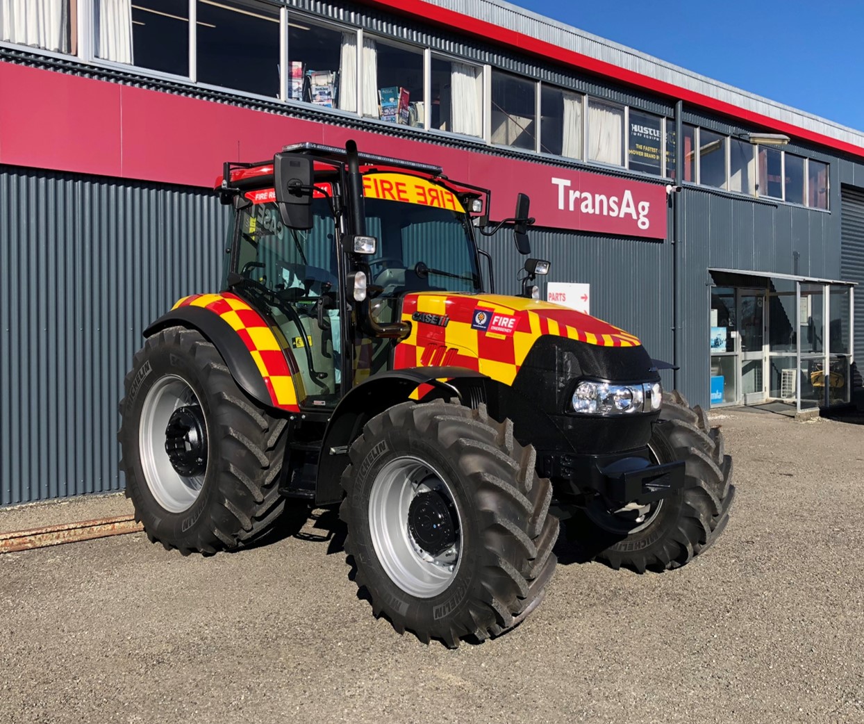 Fire and Emergency branded tractor
